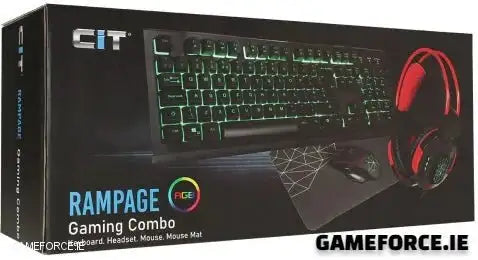 CiT Rampage RGB Gaming Keyboard, Mouse, Headset & Mouse Pad Combo Set - Custom Gaming PCs Best Value