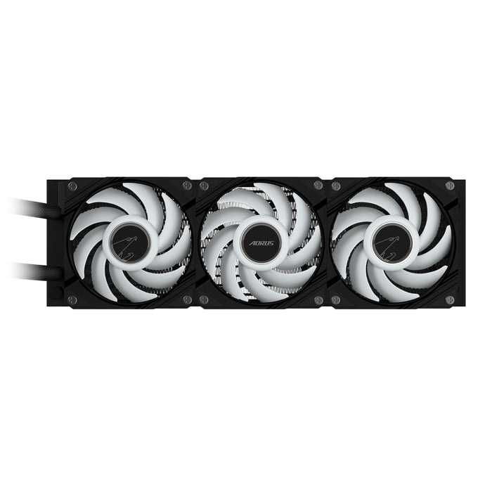 GIGABYTE AORUS WATERFORCE II 360 AIO Liquid CPU Cooler - 3x120mm ARGB Fans, slide-in interlocking mechanism, DAISY-CHAIN, Intel LGA 1851 and AMD AM5 Compatible