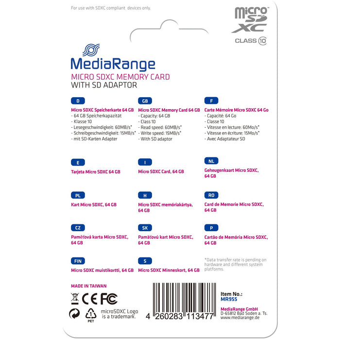 MediaRange MR955 memory card