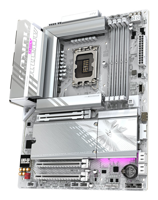 GIGABYTE Z890 AORUS ELITE WIFI7 ICE Motherboard - Supports Intel Core Ultra (Series 2) CPUs, 16+1+2 phases VRM, up to 8800MHz DDR5 (OC), 1xPCIe 5.0 + 3xPCIe 4.0, Wi-Fi 7, 2.5GbE LAN, Thunderbolt 4
