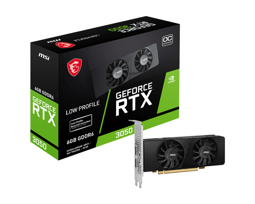 MSI GEFORCE RTX 3050 LP 6G OC graphics card