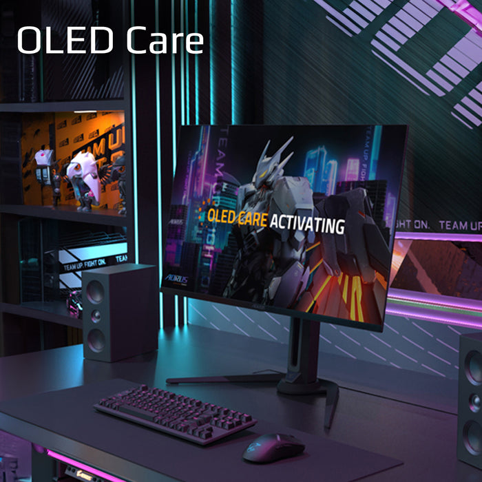 GIGABYTE AORUS FO32U 31.5” UHD Gaming Monitor - 3840 x 2160 (UHD), 165Hz, 0.03ms, 250 cd/m2, FreeSync Premium Pro, DisplayHDR True Black 400, HDMI 2.1, Displayport 1.4