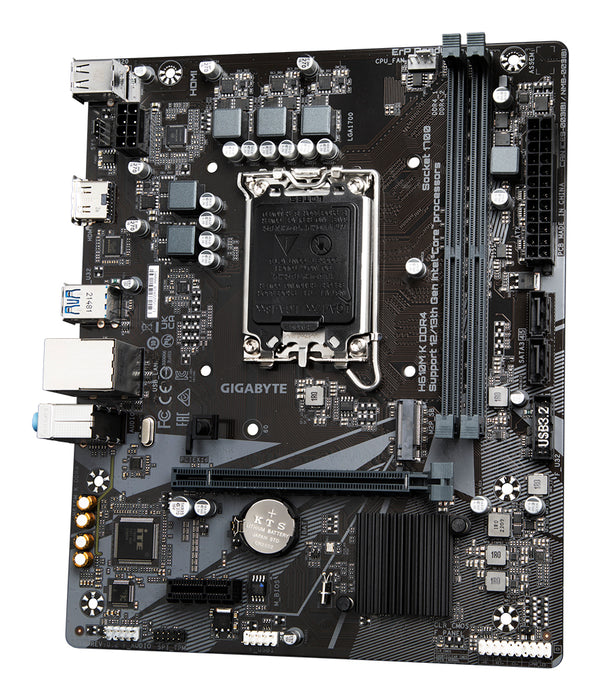GIGABYTE H610M K DDR4 Motherboard - Supports Intel Core 14th Gen CPUs, 3+1+1 Phases Hybrid Power Design, up to 3200MHz DDR4, 1xPCIe 3.0 M.2, GbE LAN, USB 3.2 Gen 1