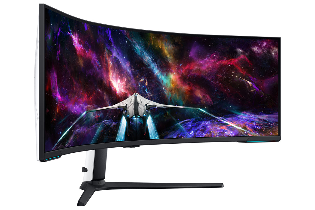 Samsung G95NC computer monitor 144.8 cm (57") 7680 x 2160 pixels Dual UHD QLED White