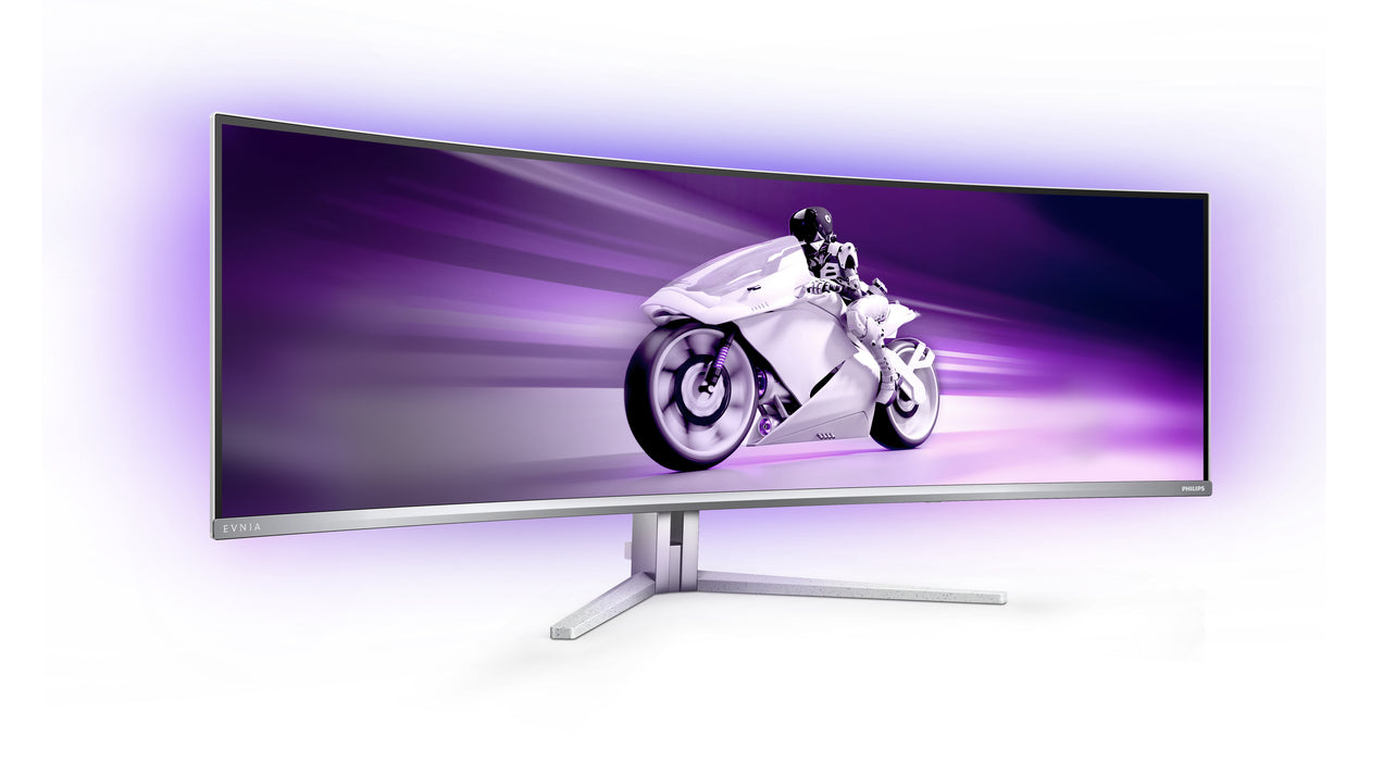 Philips Evnia 8000 49M2C8900/00 computer monitor 124.2 cm (48.9") 5120 x 1440 pixels Dual QHD QD-OLED White