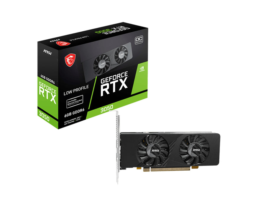 MSI GEFORCE RTX 3050 LP E 6G OC graphics card NVIDIA 6 GB GDDR6