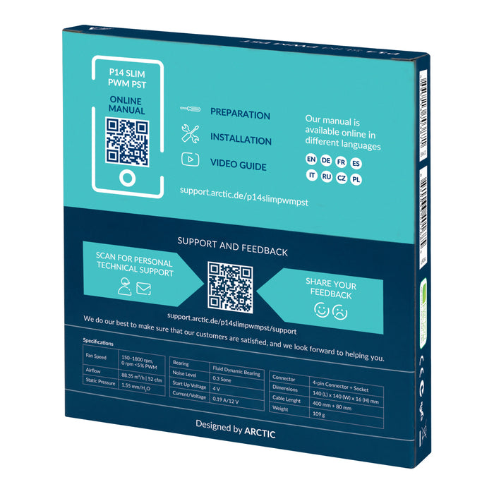 ARCTIC P14 Slim PWM PST