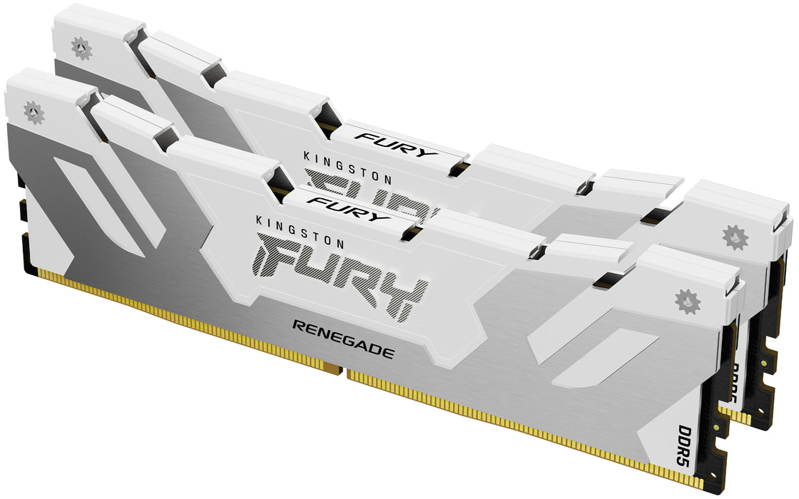 Kingston Technology FURY 32GB 8000MT/s DDR5 CL38 DIMM (Kit of 2) Renegade White XMP