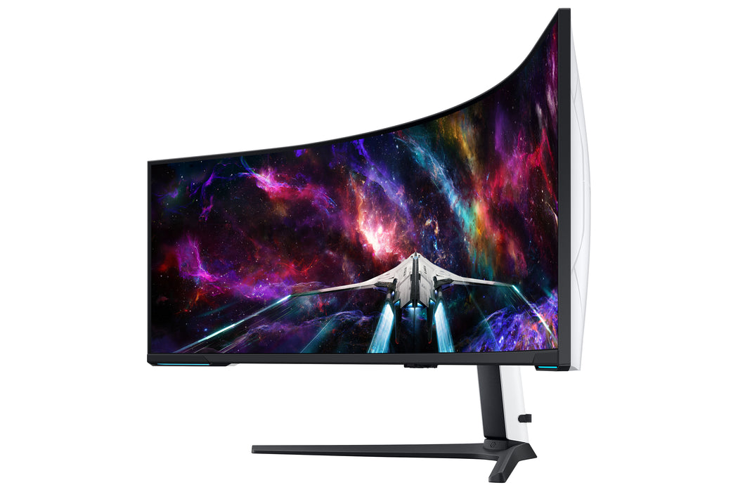 Samsung G95NC computer monitor 144.8 cm (57") 7680 x 2160 pixels Dual UHD QLED White