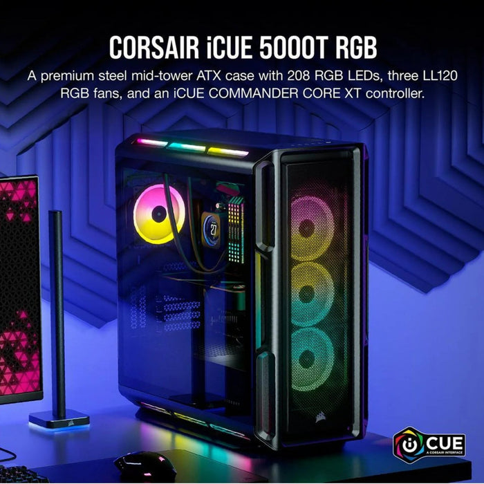 CORSAIR iCUE MIDI 5000T RGB BLACK ATX - EATX